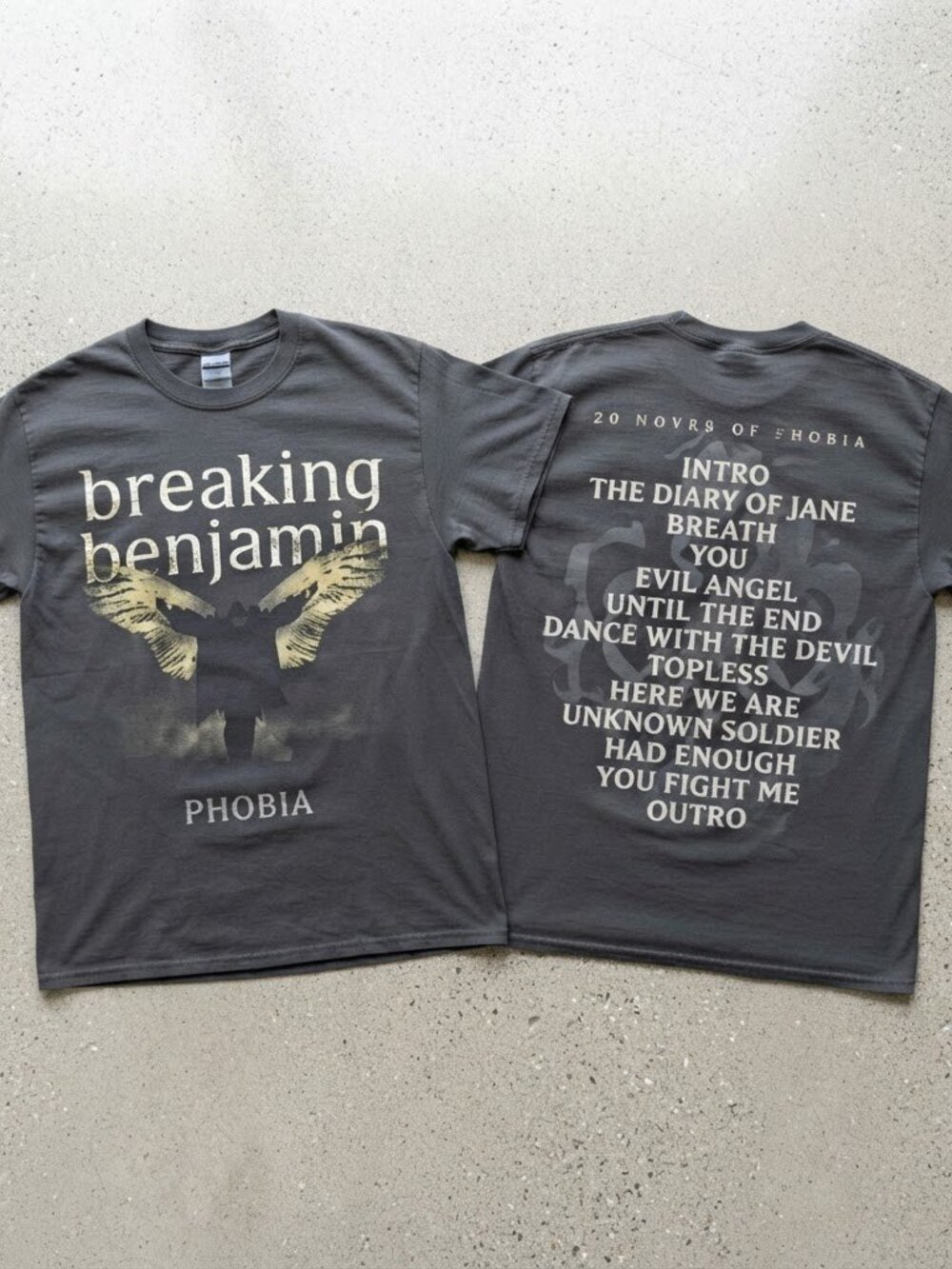 Breaking Benjamin Phobia Tour Camden NJ September 2 2026 Black T-Shirt S-4XL